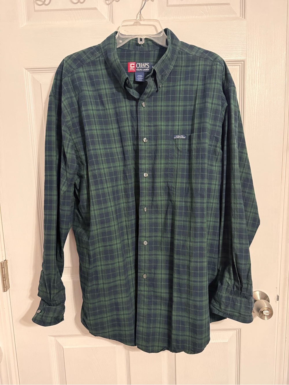 Ralph Lauren Green and Navy Plaid Button-Down Shirt